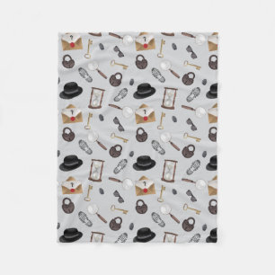 Mystery Kids Secret Agent Spy Detective Theme Fleece Blanket