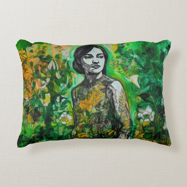 Mystery Lady  Decorative Cushion (Front)