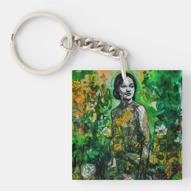 Mystery Lady  Key Ring (Front)