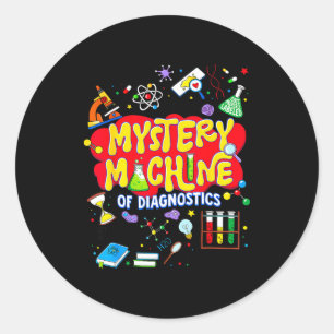 Mystery Machine Of Diagnostics For Men Women Tech Classic Round Sticker
