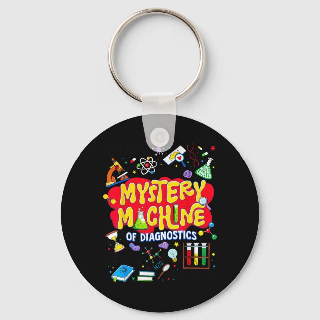Mystery Machine of Diagnostics for Men Women Tech Key Ring (Front)