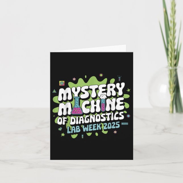 Mystery Machine Of Diagnostics Lab Week 2025 Funny Card (Front)