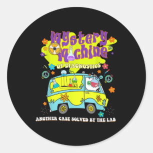 Mystery Machine Of Diagnostics Lab Week 2025 Med L Classic Round Sticker