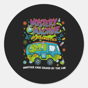 Mystery Machine Of Diagnostics Lab Week 2025 Med L Classic Round Sticker