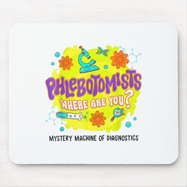 Mystery Machine Of Diagnostics Lab Week 2025 Phleb Mouse Pad (Front)