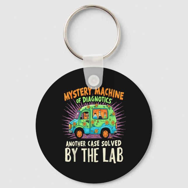 Mystery Machine Of Diagnostics Lab Week 2025 Tee  Key Ring (Front)