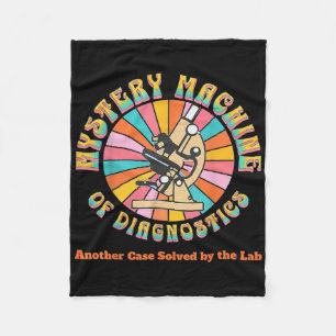 Mystery Machine Of Diagnostics Retro Lab Week 2025 Fleece Blanket