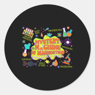Mystery Machine Of Lab Week 2025 Diagnostics Med L Classic Round Sticker