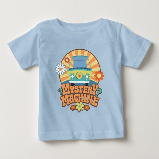 Mystery Machine Van Floral Graphic Baby T-Shirt (Front)