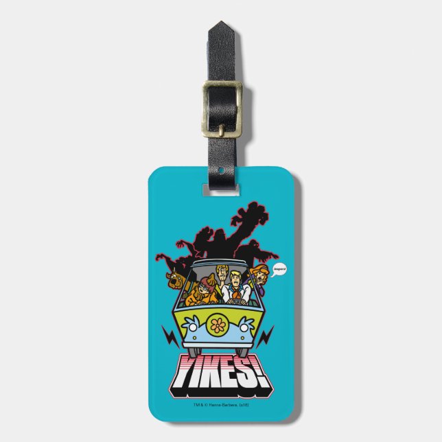 Mystery Machine "Yikes!" Graphic Luggage Tag (Front Vertical)