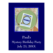 Mystery Magnifying Glass Clues Birthday Party