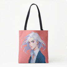 Mystery Man Japanese Anime Art Tote Bag
