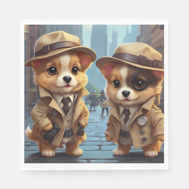 Mystery Party Pups  Napkin (Front)