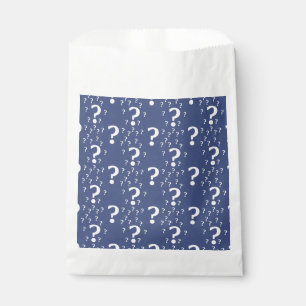 Mystery question mark riddle puzzle blue favour bag
