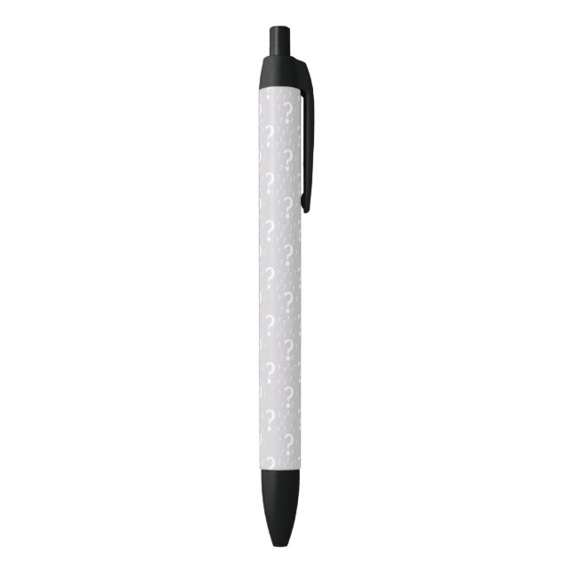 Mystery question mark riddle puzzle light gray black ink pen (Bottom (Vertical))