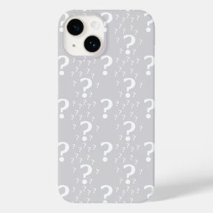 Mystery question mark riddle puzzle light grey  Case-Mate iPhone 14 case