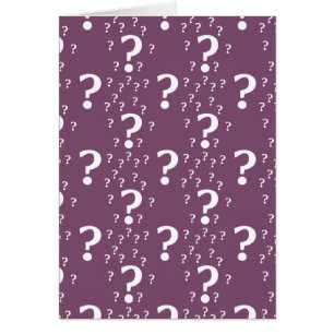 Mystery question mark riddle puzzle mauve