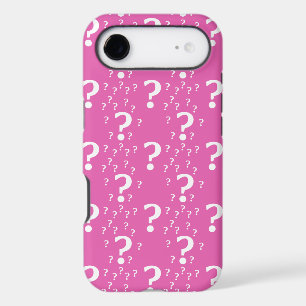 Mystery question mark riddle puzzle pink