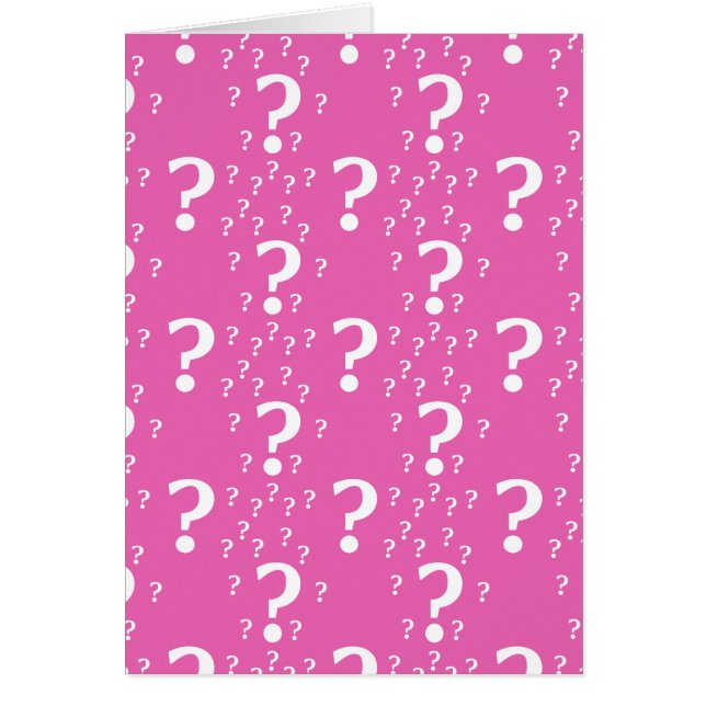 Mystery question mark riddle puzzle pink (Front)