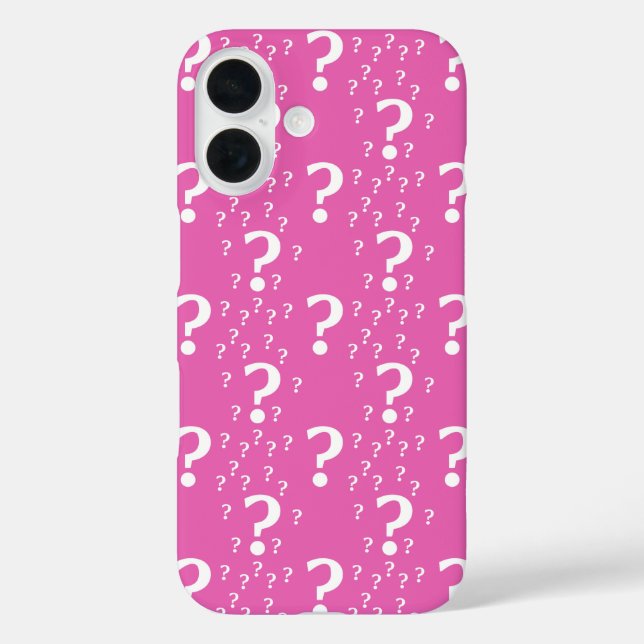 Mystery question mark riddle puzzle pink  Case-Mate iPhone case (Back)