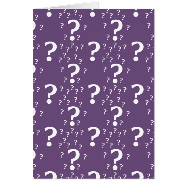 Mystery question mark riddle puzzle purple (Front)