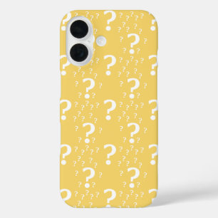 Mystery question mark riddle puzzle yellow iPhone 16 case