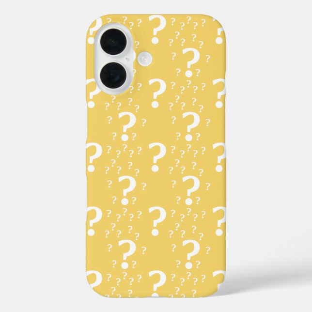 Mystery question mark riddle puzzle yellow Case-Mate iPhone case (Back)