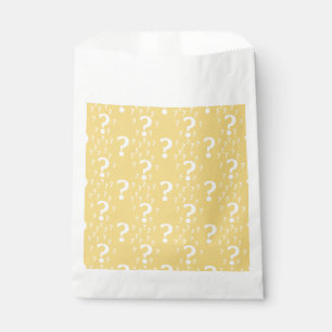 Mystery question mark riddle puzzle yellow favour bag