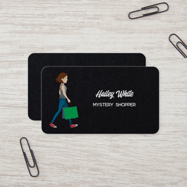 Mystery Secret  Shopper Business Card (Front/Back In Situ)