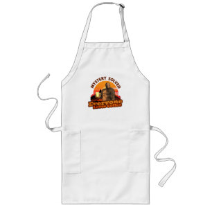 Mystery Solved Everyone Loves Coffee Funny Bigfoot Long Apron