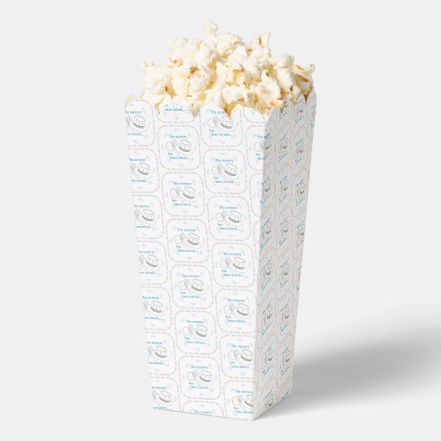 Mystery Solved Gender Reveal Popcorn  Favour Box (Popped)