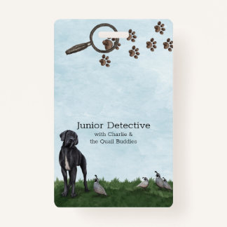 Mystery-Solving Junior Detective name badge ID Badge
