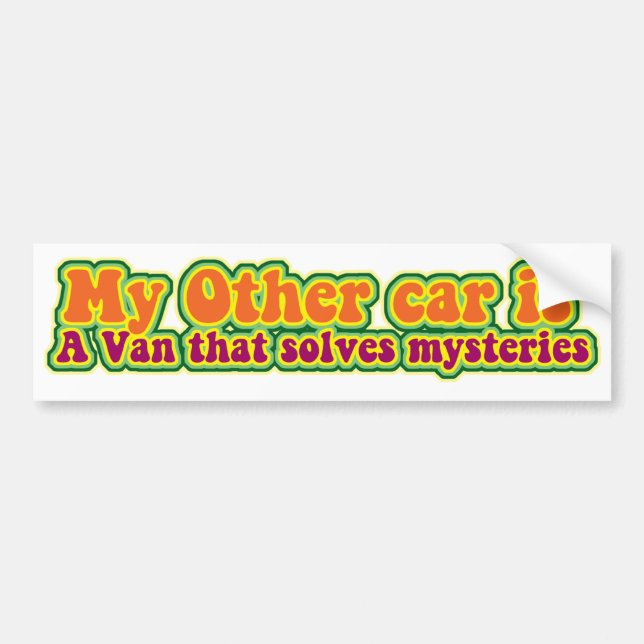 Mystery solving van! bumper sticker (Front)