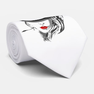 Mysteryous Lady - Hot Lips - Choose/add your colou Tie