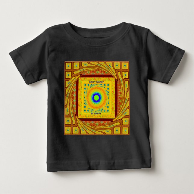 Mystic African Eye Wall Art: A Cyan Gaze Baby T-Shirt (Front)