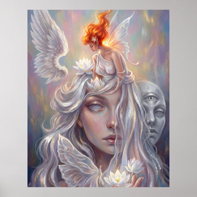 Mystic Angel Portrait Poster (Front)