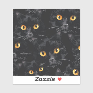 Mystic Black Cat Eyes Pattern