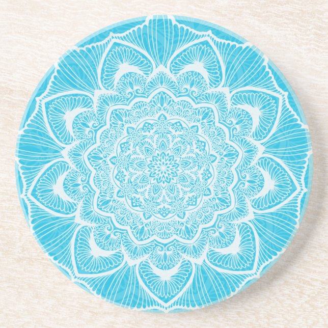Mystic Bloom Mandala  Coaster (Front)