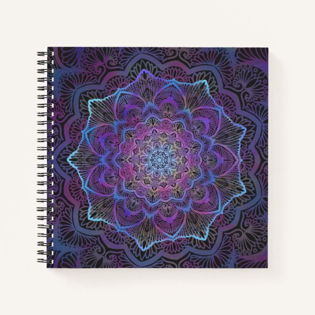 Mystic Bloom Mandala  Notebook (Front)