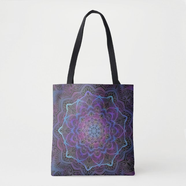 Mystic Bloom Mandala  Tote Bag (Front)