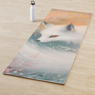 Mystic Bloom Spring Fox Watercolor Yoga Mat
