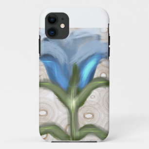 Mystic Blue Bloom - Glowing Flower iPhone 11 Case
