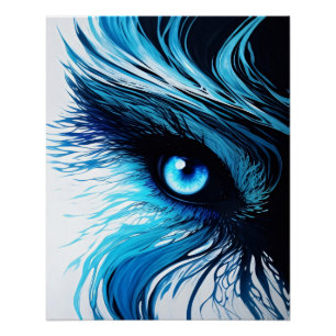 Mystic Blue Gaze: The Art That Hypnotises Poster