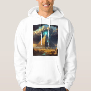 Mystic Blue Pyramid Art Hoodie