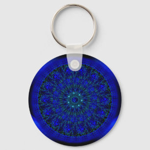 Mystic Blue Rose.jpg Key Ring