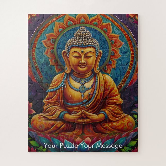 Mystic Boho Buddha Mandala Jigsaw Puzzle (Vertical)