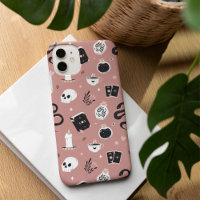 Mystic Boho Crystal Skull Snake Pattern