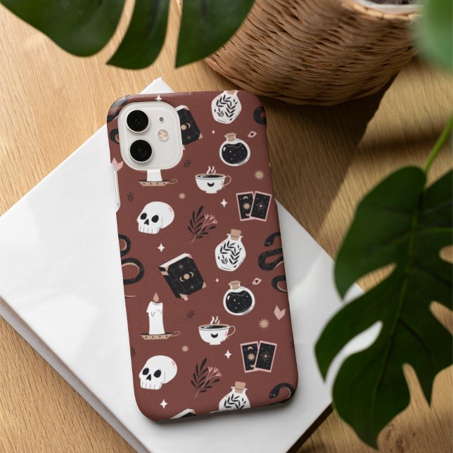 Mystic Boho Crystal Skull Snake Pattern Case-Mate iPhone Case (Creator Uploaded)