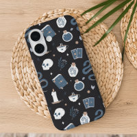 Mystic Boho Crystal Skull Snake Pattern