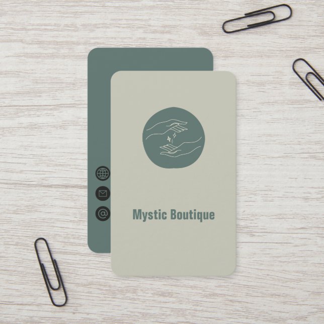 Mystic Boutique Business Card (Front/Back In Situ)
